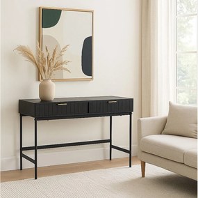 Stolik konsolowy MCW-O41,  wygląd drewna czarny