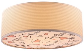 Dziecięca lampa sufitowa z tekstylnym kloszem ø 38 cm Kiddy – Candellux Lighting