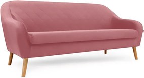 Różowa 3-osobowa sofa CORANTI VELVET