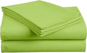 PrzytulneMieszkanie.pl Bawełniane prześcieradło 140x240 cm zielone, 100% bawełna