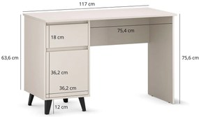 Kaszmirowe biurko z kontenerkiem K6-S64