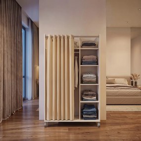 Biało-beżowa szafa 100x160 cm Kit – Tvilum