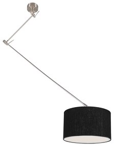 Lampa wisząca regulowana stal klosz czarny 35cm - Blitz I Nowoczesny Oswietlenie wewnetrzne