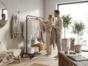 Wieszak na ubrania RAXIO 150x110x40 cm, czarny