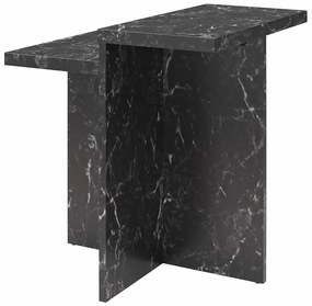 Czarny stolik w dekorze marmuru 56x56 cm Brielle – CosmoLiving by Cosmopolitan