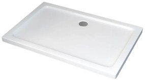 Brodzik prostokątny akrylowy120 x 90 cm z zestawem odpływowym