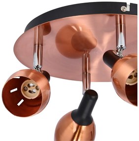 Miedziana lampa sufitowa z metalowym kloszem 35x35 cm Cross – Candellux Lighting