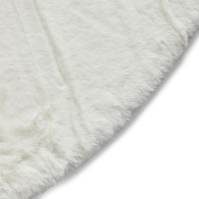 Biały dywan Think Rugs Teddy, ⌀ 120 cm