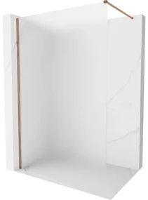 Mexen Kioto-X ścianka prysznicowa Walk-in 90 x 200 cm, szron 10 mm, różowe złoto - 800-090-101-60-30-X