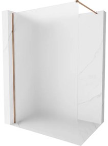 Mexen Kioto-X ścianka prysznicowa Walk-in 90 x 200 cm, szron 10 mm, różowe złoto - 800-090-101-60-30-X