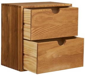 Wielopoziomowa półka z litego drewna dębowego w naturalnym kolorze 18 cm Townsville – House Nordic