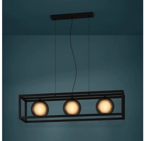 Eglo 390215 - Żyrandol na lince ARANGONA 3xE27/40W/230V dymny/czarny