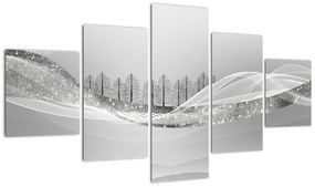 Obraz - Srebrny krajobraz (125x70 cm)
