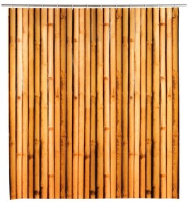WENKO 25233100 - Zasłona prysznicowa BAMBUSA 180x200 cm brązowa