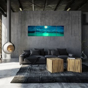 Obraz - Księżyc w pełni nad powierzchnią (170x50 cm)
