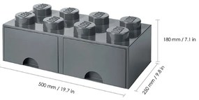 Ciemnoszary dziecięcy pojemnik z 2 szufladami LEGO®