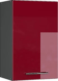 Szafka ścienna bordowa czerwień wysoki połysk 45x34.1x72 fame-line
