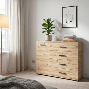 Komoda ALBANO 120 cm do Salonu Sypialni Dąb artisan