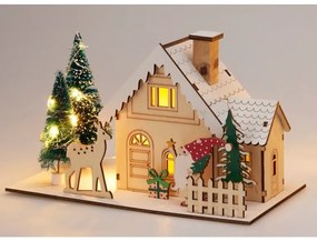Dekoracja świąteczna LED Domek zimowy, 20 x 10 x 12,5 cm, dekor 2