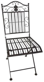 Ciemnobrązowy metalowy zestaw mebli ogrodowych dla 2 osób – Garden Pleasure