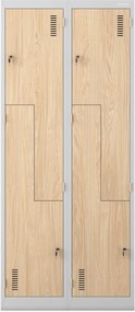 Szafa ubraniowa typu L szara / dąb sonoma: Eco Design JULIA, 800 x 1850 x 450 mm