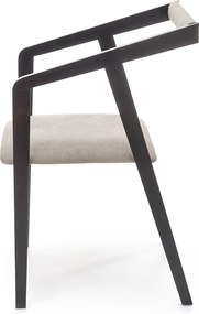 Nowoczesne drewniane krzesło z tapicerowanym siedziskiem Azul