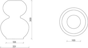 Czerwony ceramiczny wazon (wysokość 36 cm) Tuga – noo.ma