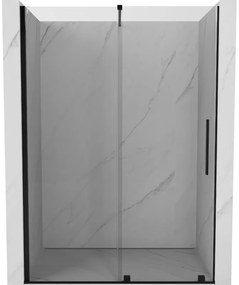 Mexen Velar drzwi prysznicowe rozsuwane 150 cm, transparent, czarne - 871-150-000-01-70