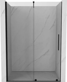 Mexen Velar drzwi prysznicowe rozsuwane 150 cm, transparent, czarne - 871-150-000-01-70