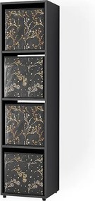 Room Divider czarny 142.5x33x36.2 ludus