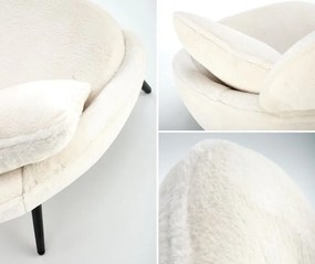 Fotel Merry z tkaniny imitującej futro