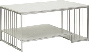 Stolik Kawowy VKH790, Srebrny, 90x45x60 cm, Kendra Home