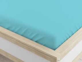 PrzytulneMieszkanie.pl Prześcieradło z mikrofibry z gumką miętowe 90 x 200 cm