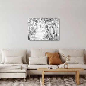 Obraz na szkle - Las bambusowy (70x50 cm)