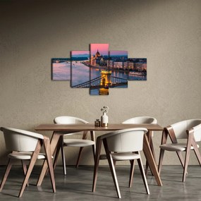 Obraz - Panorama miasta, Budapeszt, Węgry (125x70 cm)