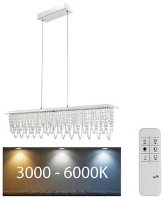 Globo 68405-24H - LED Ściemnialny żyrandol kryształowy na lince LED/24W/230V + pilot