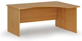 Ergonomiczne biurko PRIMO WOOD, 160x120 cm, prawe, buk