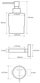 SAPHO XR103 X-Round dozownik mydła Mini 200 ml, chrom