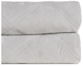 Kremowa aksamitna narzuta pikowana 230x260 cm – Ixia