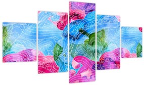 Obraz - Kolorowe fale (125x70 cm)