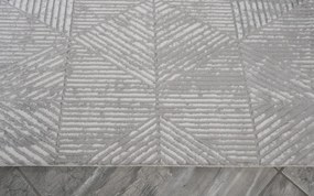 Dywan nowoczesny 3D Anett trójkąty szary 200 cm x 290 cm
