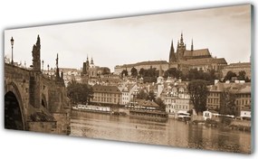 Panel Szklany do Kuchni Zabytkowy Most W Pradze
