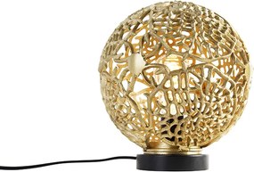 Lampa stołowa w stylu art deco złota - Maro