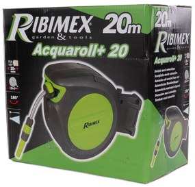 Wąż ogrodowy PCV zwijany 20 m RIBIMEX, automatyczny zwijacz