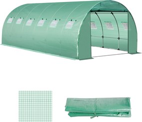 Outsunny Osłona do szklarni tunelowej, 600 cm x 300 cm x 200 cm