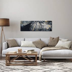 Obraz - Abstrakcja (z zegarem) (90x30 cm)