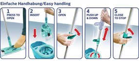 Mop z wiadrem i płynem do mycia podłóg Clean Twist M Ergo – LEIFHEIT