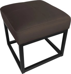 Pufa MAX tkanina Welur loft ławka podnóżek metal : Kolor Stelaża - Czarny , Kolor tkaniny - VELVET - MG05, Typ tkaniny - Velvet