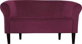 Sofa Milo tkanina Welur wygodna sofa tapicerowana do salonu i poczekalni : Kolor nogi - Venge, Kolor tkaniny - VELVET - MG02, Typ tkaniny - Velvet, Wysokość nogi - 20 cm