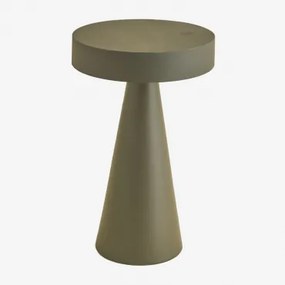 Bezprzewodowa Lampa Stołowa Led Z Żelaza Catinca Intensywny Verde Olive - Sklum